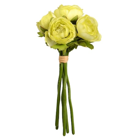 Dare2Decor 9 in. Mini Green Ranunculus Spray DA3249694